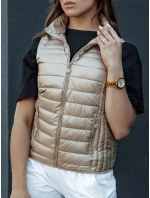 Dámska prešívaná vesta so stojačikom STYLISHZ camel FashionStreet TY4439
