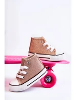 Dziecięce Trampki Wysokie Różowe Złoto Catrina