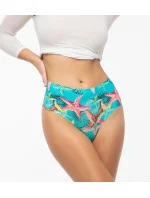 Sea Stars Simple Brasil Maxi nohavičky zelené a červené - Julimex Sea Stars Simple Brasil Maxi nohavičky zelené a červené - Julimex