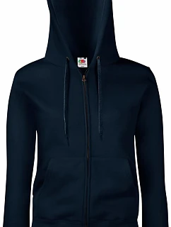 Fruit of the Loom Premium Lady-Fit Hooded Jacket Dámska mikina s kapucňou 16.2118 tmavomodrá