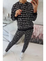 Sada s potlačou čierna