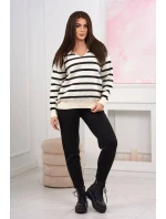 Sveter set Pruhovaná mikina + Nohavice čierny Sveter set Pruhovaná mikina + Nohavice čierny