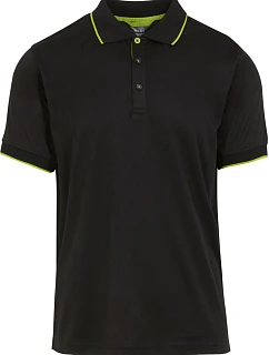 Regatta TRS 264 Piqué polokošeľa „Navigate“ 36.S264 čierna/limetkovozelená
