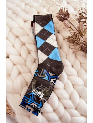 Mládežnické vysoké kostkované ponožky 5-balení vícebarevné Mládežnické vysoké kostkované ponožky 5-balení vícebarevné