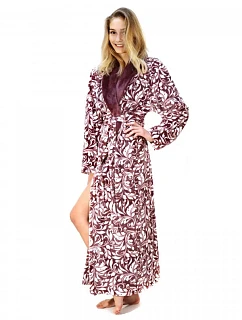 Dámsky župan Flora 2556 4803 Fialový s bielou - Vestis