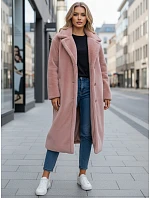 Dámsky zimný kabát s kožušinou, dlhý, NY0751z, ružový – FashionStreet Dámsky zimný kabát s kožušinou, dlhý, NY0751z, ružový – FashionStreet