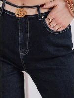 Dámske džínsové nohavice mom fit STRAIGHTY tmavomodré FashionStreet UY2390 Dámske džínsové nohavice mom fit STRAIGHTY tmavomodré FashionStreet UY2390