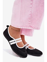 Sportovní baleríny s elastickými pásky Černé Donatella