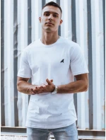 Pánske bavlnené základné tričko biele FashionStreet RX5574