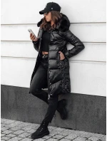 Dámska prešívaná zimná bunda s kapucňou čierna ULTRAWAY FashionStreet TY4628