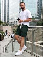 Pánske teplákové šortky, tmavozelené, FashionStreet SX2634 Pánske teplákové šortky, tmavozelené, FashionStreet SX2634