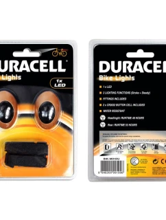 Duracell 1 sada predných a zadných svetiel 00919 pre bicykle