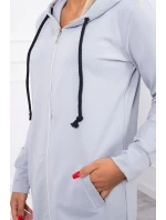 Mikina s kapucňou šedá