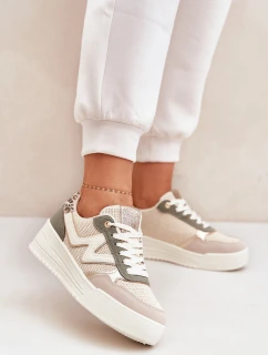 Buty Sportowe Damskie Na Platformie Panterka Zielone Lorori