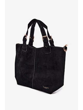 Černá kabelka z imitace semiše Clarette