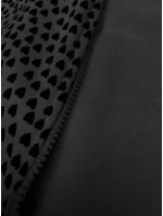 Dámska mikina bez zipsu v grafitovej farbe so srdiečkovým vzorom (2315) Dámska mikina bez zipsu v grafitovej farbe so srdiečkovým vzorom (2315)