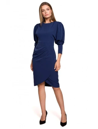 Dámske šaty S284 Tmavomodrá - Stylove Dámske šaty S284 Tmavomodrá - Stylove