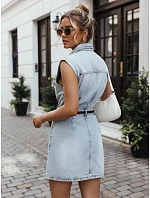 Priliehavé džínsové šaty modré FashionStreet EY2685