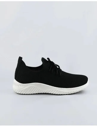 Ľahké čierne dámske nazúvacie tenisky adidasky (YM-147)