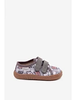 Dětské barefoot pantofle s kočkami Milami šedé Saphira