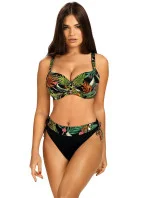 Dámske dvojdielne plavky Tahiti 5 S995TA5-2 Black with Floral Pattern - Self