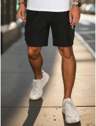 Pánske textilné bojové šortky čierne FashionStreet SX2509