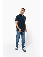 Kariban K 223 Pánske polo s mao golierom 20.K223 biela/námornícka modrá Kariban K 223 Pánske polo s mao golierom 20.K223 biela/námornícka modrá