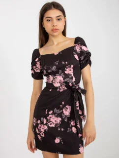 Šaty LK SK 508641.29 čierna a ružová