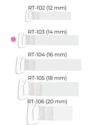 Julimex RT 103 silikónové remienky s kovovou sponou 14 mm