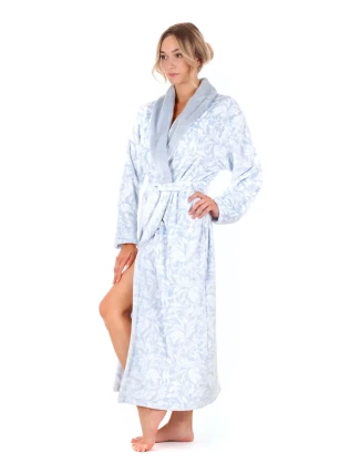 Dámsky vzorovaný župan Flora 2556 ice blue - Vestis