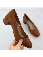 Camel semišové lodičky na klinoch Sergio Leone PB291