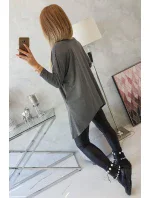 Oversize blúzka grafitová melanž