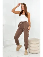 Bavlnené nohavice Amour mocca Bavlnené nohavice Amour mocca