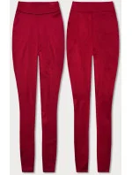 Dámske bavlnené legíny červené (YW1001-5)