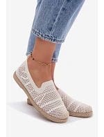 Dámske espadrilky z textilnej sieťoviny svetlo béžovej farby Candessa Dámske espadrilky z textilnej sieťoviny svetlo béžovej farby Candessa