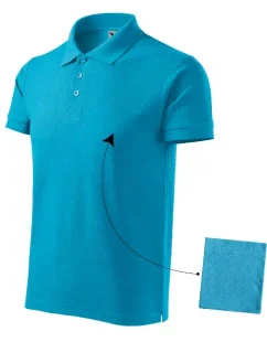 Bavlnená polokošeľa pánska tyrkysová