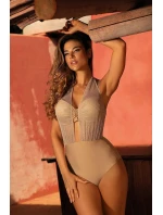 Dámske jednodielne plavky S 1045 CM2 Como 2 Beige Gold - Self