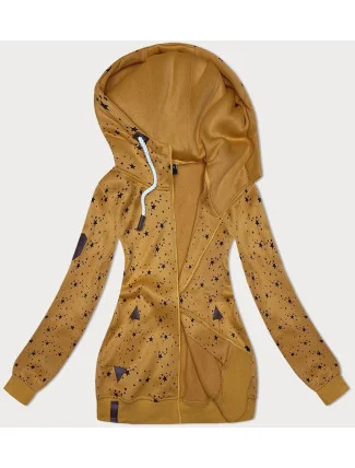 Dámska mikina s kapucňou na zips v žltej farbe (2313) Dámska mikina s kapucňou na zips v žltej farbe (2313)