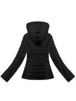 Čierna dámska bunda z rôznych lepených materiálov J Style (16M9225-392)