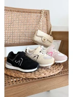 Sportovní tenisky dětské na suchý zip černé Galisse