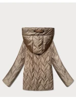 Dámska prešívaná bunda s kapucňou Goodlookin beige (B8596-12) Dámska prešívaná bunda s kapucňou Goodlookin beige (B8596-12)