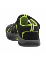 Detské trekingové sandále Keen Newport H2 Black/Lime green na leto (1009942)
