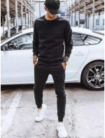 Pánska zateplená tepláková súprava čierna FashionStreet AX0606