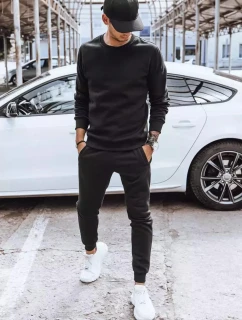 Pánska zateplená tepláková súprava čierna FashionStreet AX0606