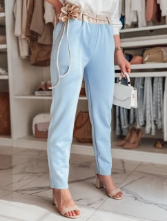 Dámske maslové nohavice s kvetmi LEGISSA modré FashionStreet UY2408
