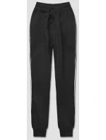 Čierny teplákový komplet s krátkou mikinou (8C67-3)