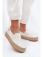 Dámske espadrilky na platforme Big Star TT274090 Ecru Dámske espadrilky na platforme Big Star TT274090 Ecru