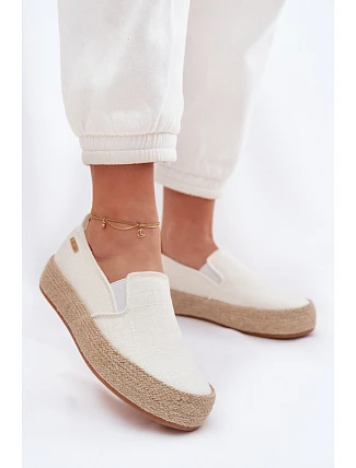 Dámske espadrilky na platforme Big Star TT274090 Ecru Dámske espadrilky na platforme Big Star TT274090 Ecru