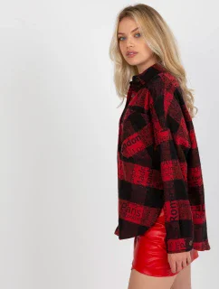 Košeľa DN KS 3990.95P čierna a červená