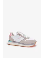 Dámske semišové tenisky Big Star HI-POLY SYSTEM - béžovo-biele